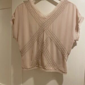 Greylin Cream Beaded Blouse